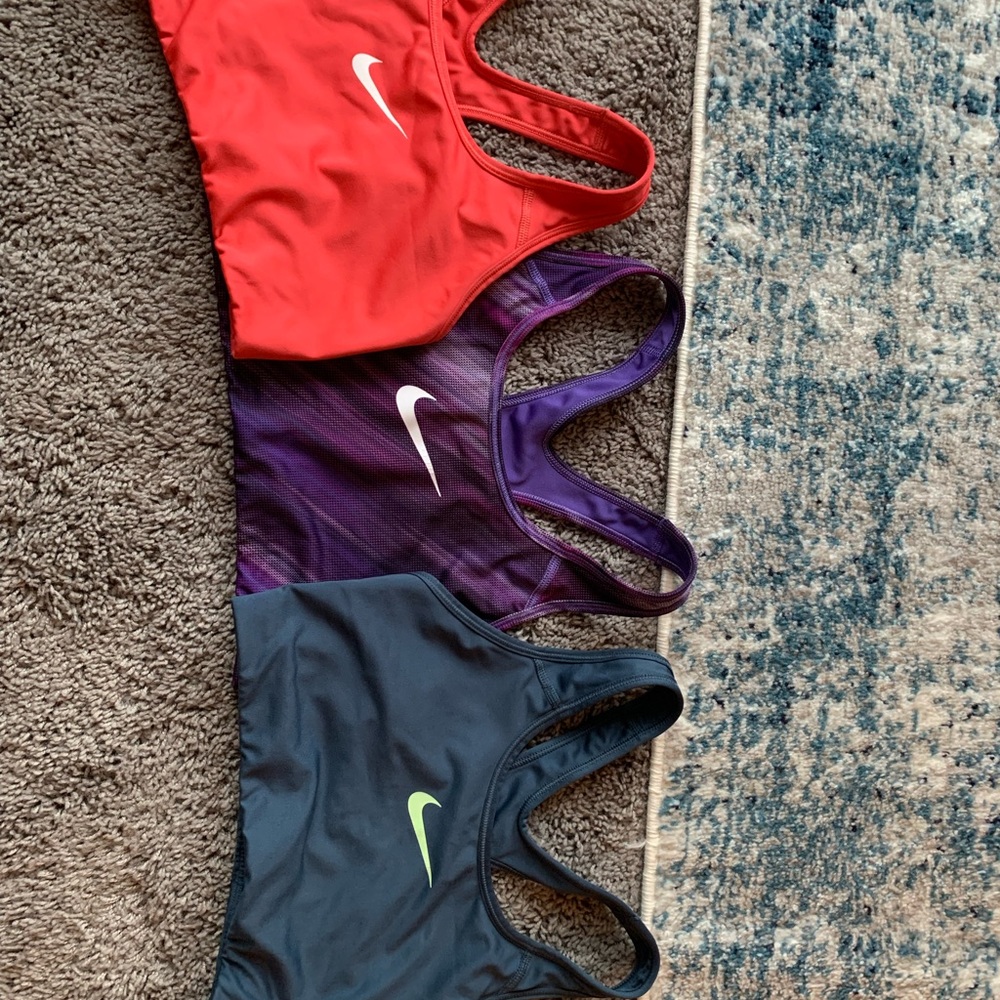Nike Sports Bra set of 3 Sz Medium